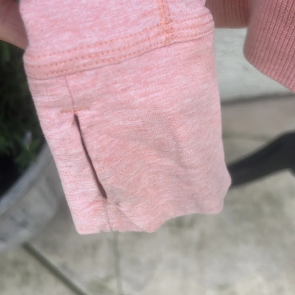 Lululemon Stress Less Funnel Cowl Neck Peach Hoodie Pullover Women's Size 6 - Picture 4 of 9